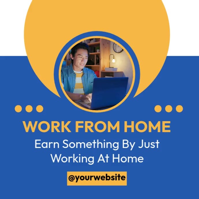 Work From Home Ads Instagram Post template