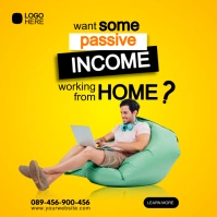 work from home Instagram Post template