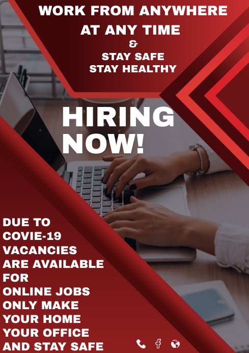 WORK FROM HOME Template PosterMyWall