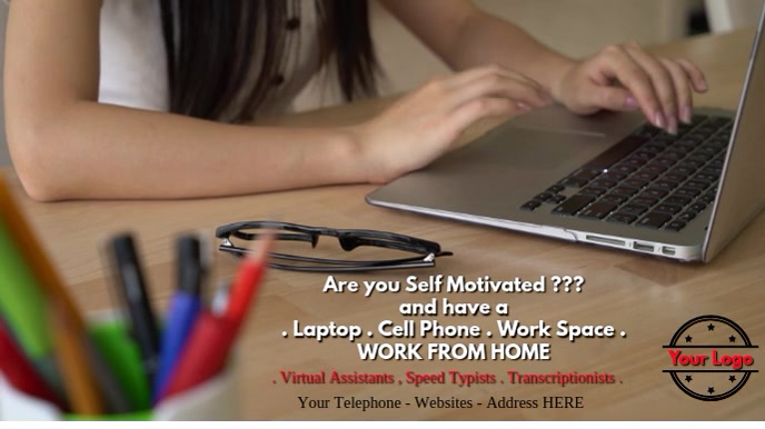 Work From Home Template PosterMyWall Work From Home Template PosterMyWall
