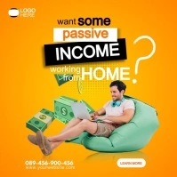 work from home Instagram Post template