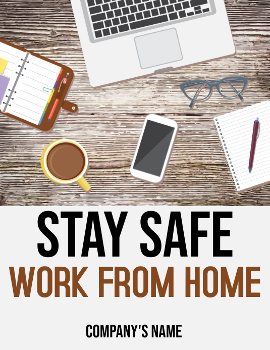Work from Home Flyer Template PosterMyWall