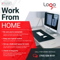 Work from Home Instructions Instagram Image template