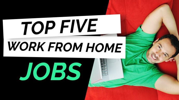 Work From Home Jobs YouTube Thumbnail Templat Template | PosterMyWall