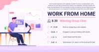 Work from Home Schedule Facebook Shared Image template