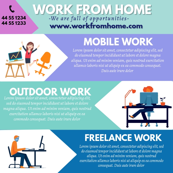 Copy Of Work From Home Template Ad For Instagram PosterMyWall Copy Of Work From Home Template Ad For Instagram PosterMyWall