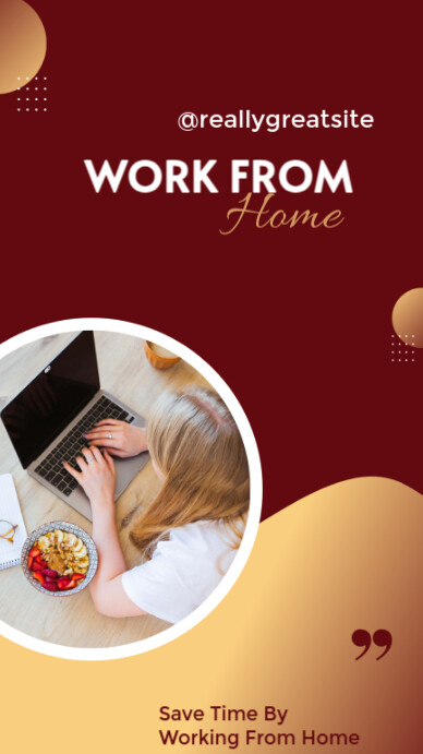 Work From Home Template Instagram-verhaal