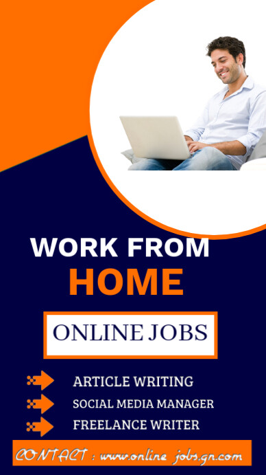 Work From Home Template História do Instagram