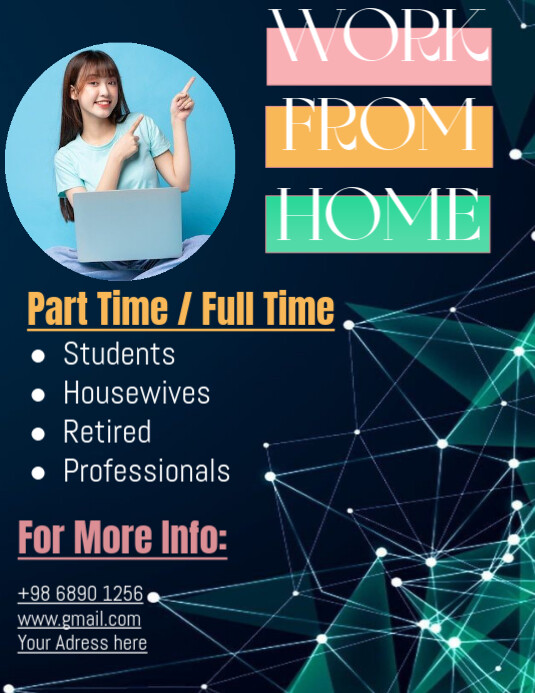 Copy of work from home template design | PosterMyWall