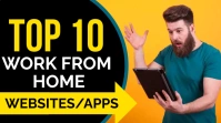 Work from home Website Apps YouTube Thumbnail template
