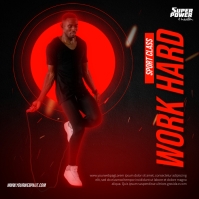 Work Hard Ads Сообщение Instagram template