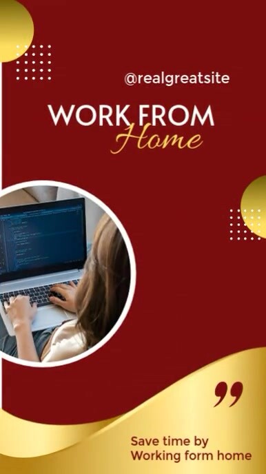 Work home poster Instagram Reel template