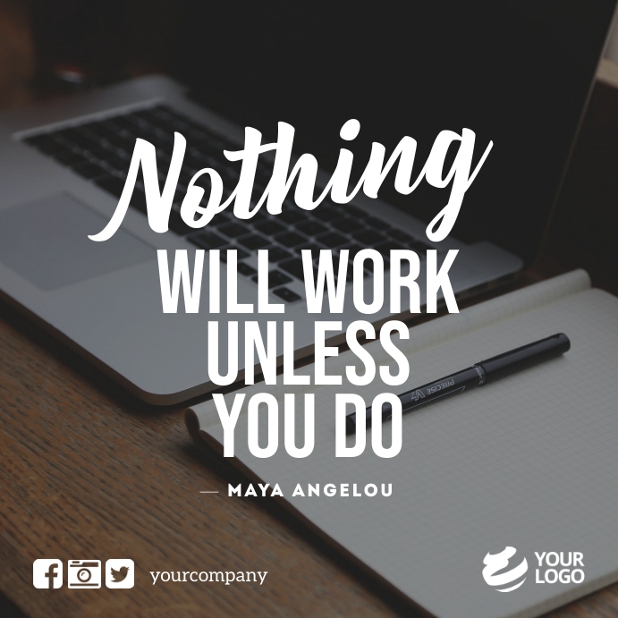 Work Motivation Quotes Instagram Facebook Instagram-bericht template