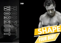 Work out and shape your body Carte postale template