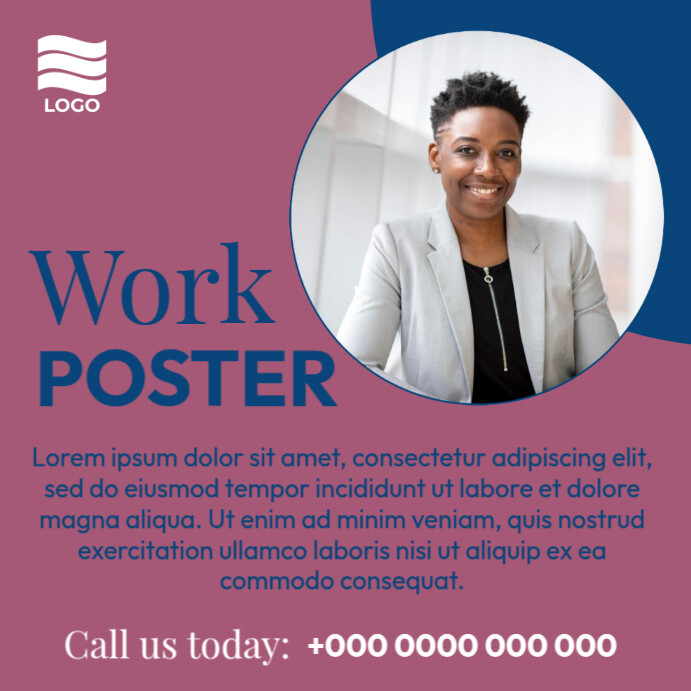 Work poster Template | PosterMyWall