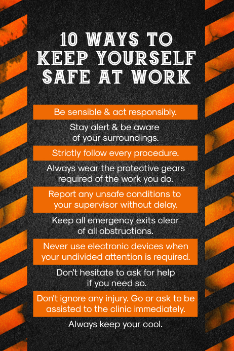 Work Safety Template PosterMyWall
