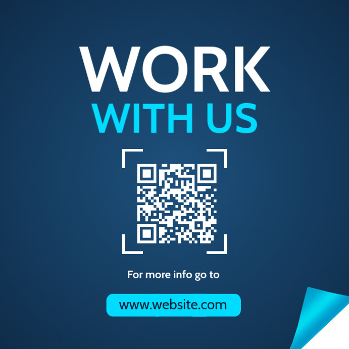 Copy of work with us scan qr code banner | PosterMyWall