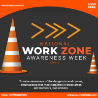 Work Zone Safety Awareness Week Instagram-Beitrag template