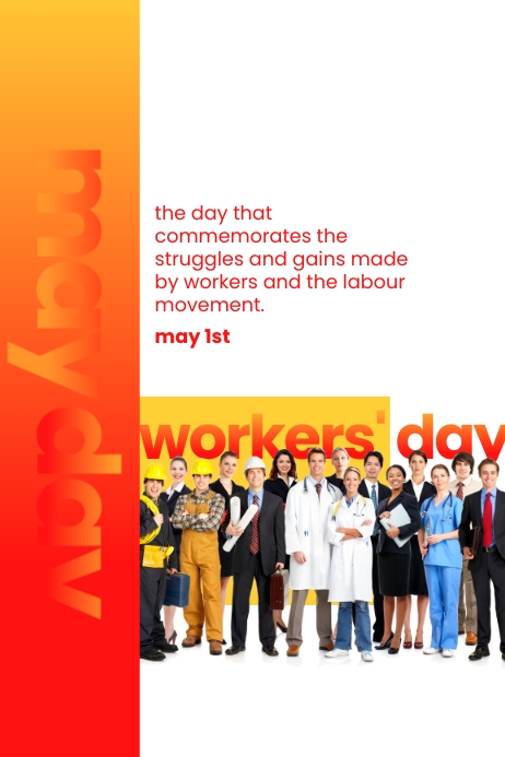 Worker's Day Poster template