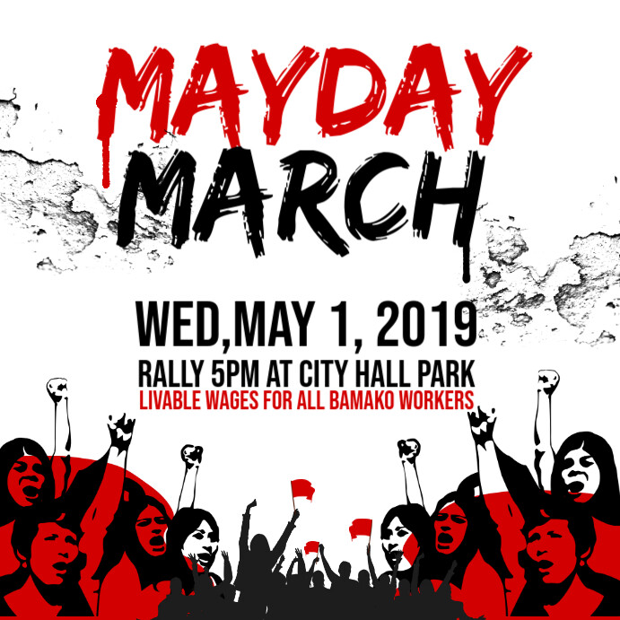 Worker's Rights Rally Event Instagram Post Template | PosterMyWall