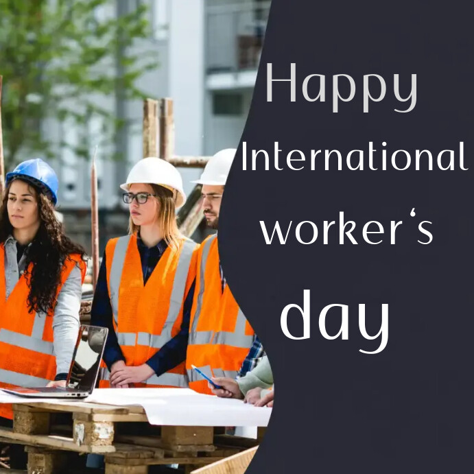 Worker 's day Instagram Post template