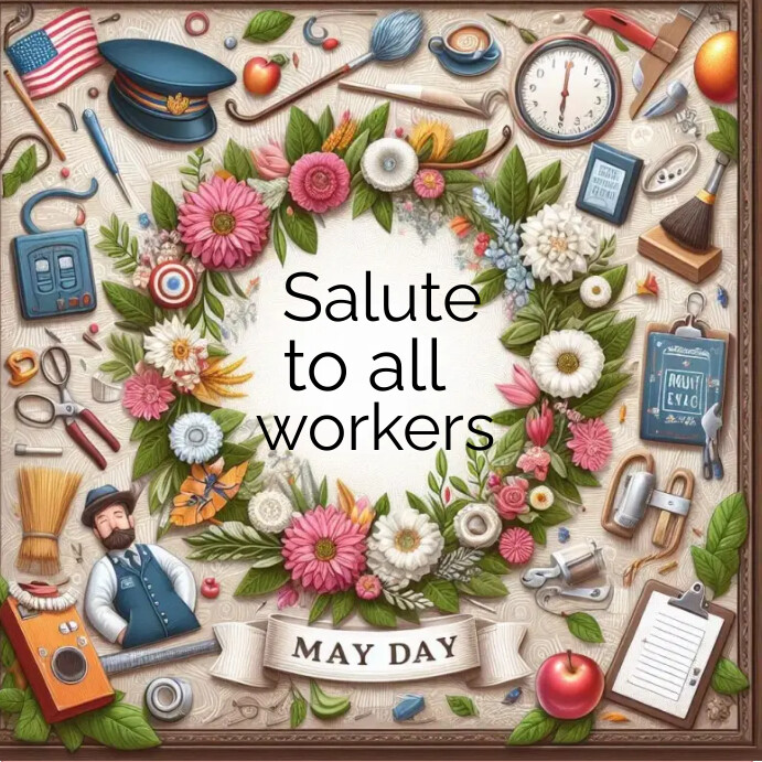 Workers Day Instagram Post template