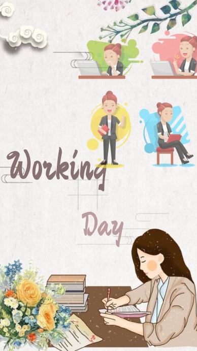Class Work Day working day Template | PosterMyWall