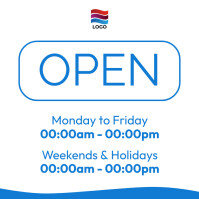 Working hours Instagram Post template