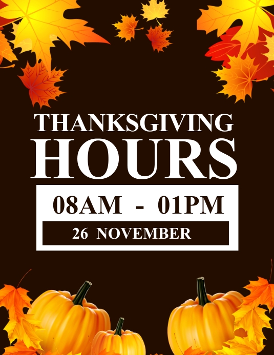 working hours Template | PosterMyWall