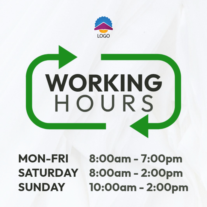 Business Hours Instagram Ad Template | PosterMyWall
