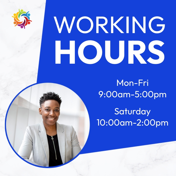 working hours flyer Template | PosterMyWall