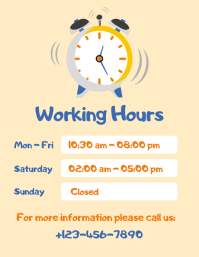5,440+ working hours Customizable Design Templates | PosterMyWall