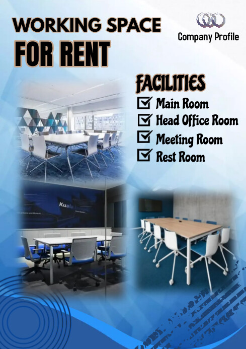 Working Space For Rent Template | PosterMyWall