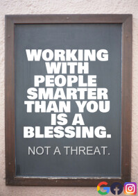 WORKING WITH PEOPLE QUOTE TEMPLATE A3