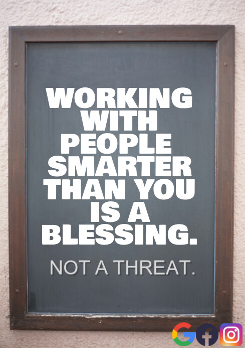 WORKING WITH PEOPLE QUOTE TEMPLATE A3