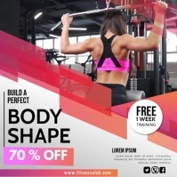 workout, online Gym classes Carré (1:1) template
