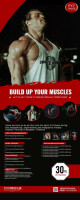Black Fitness Club Promotion Rullebanner 2' × 5' Template