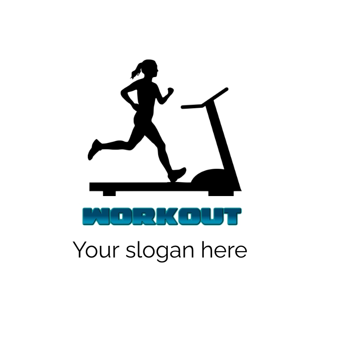 Workout logo, poster, flyer template