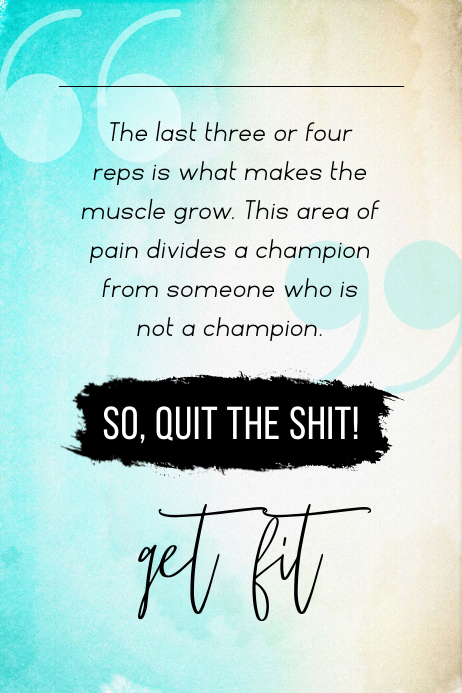 Workout Motivation Poster Template | PosterMyWall