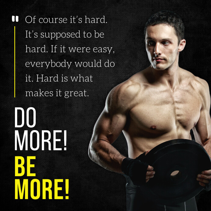 Workout Motivation Quote Instagram Image Template | PosterMyWall