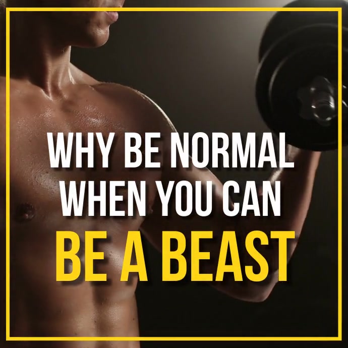 Workout Motivational Video Quote Template PosterMyWall