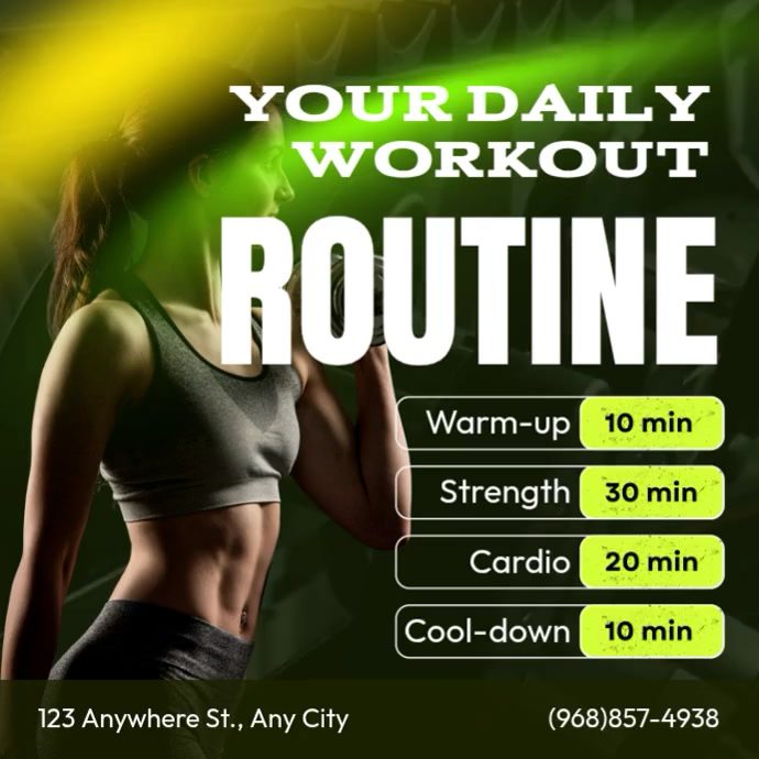 Gym Routine Poster Workout Routine Template | PosterMyWall