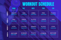 Blau Workout Schedule Poster Template