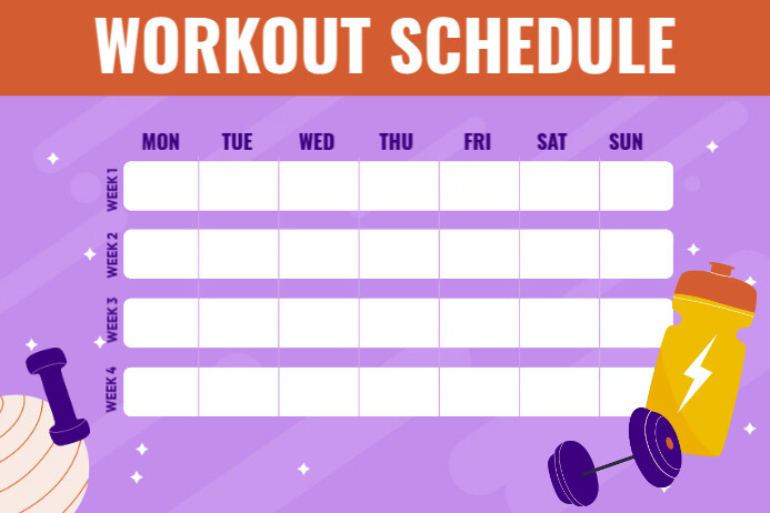 Workout Schedule Flyers Templat | PosterMyWall
