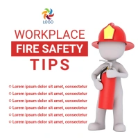 Workplace fire safety tips Instagram Post template