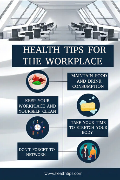 Workplace Health tips Template | PosterMyWall