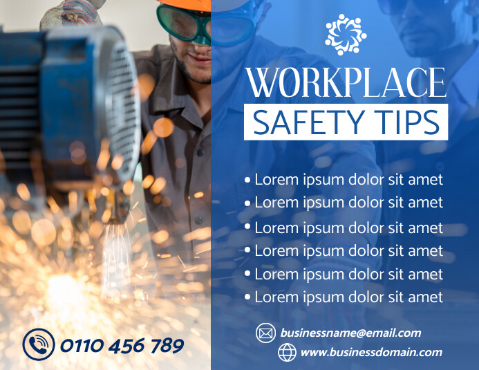 Work Tips Label Workplace safety tips Template | PosterMyWall