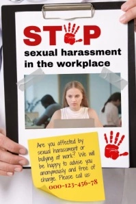 Workplace Sexual Harrassment Video Poster template