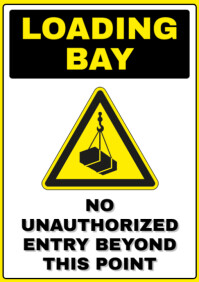 Workshop Loading Bay Sign Template A2