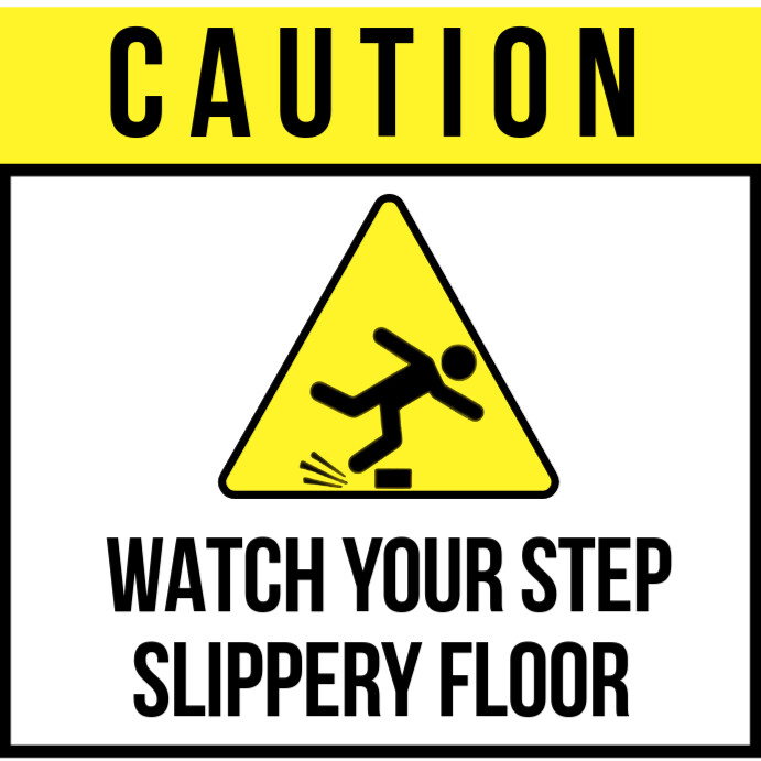 Workshop warning signs post design template